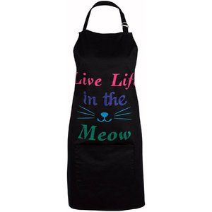 Cat Lovers 100% Cotton Apron "Live Life in the Meow"